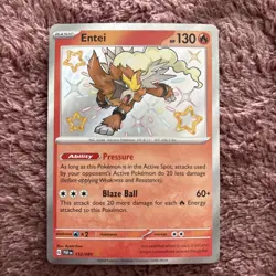 Entei 112/091 SV Paldean Fates Shiny Rare | English Pokemon TCG NM - Image 1