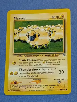 Pokemon TCG Mareep Neo Genesis 65/111 Regular Unlimited Common Lp-Nm - Image 1