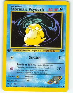 Sabrina's Psyduck - 1st Edition - 99/132 Gym Challenge - Pokemon TCG - 2000 - Image 1
