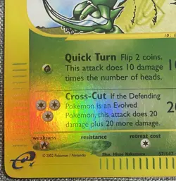 Pokemon TCG: Scyther #57/147 Aquapolis Set Reverse Holo LP/NM Condition - Image 5