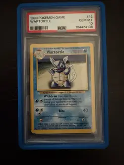 1999 Pokemon Base Set Unlimited Wartortle #42 PSA 10 GEM MINT - Image 1