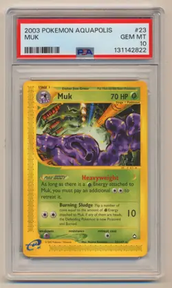 PSA 10 Pokemon Aquapolis Rare Muk 23/147 GEM MINT Condition!! - Image 1