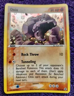 Onix 42/112 Firered & Leafgreen Reverse Holo Pokemon *NICE* - Image 1