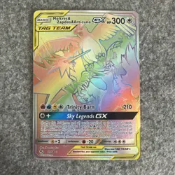 TAG TEAM - Moltres Zapdos Articuno GX - SECRET RARE - Pokemon 69/68 - Holo - NM - Image 1