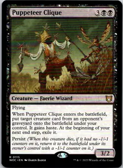 Magic the Gathering Puppeteer Clique Wilds of Eldraine Commander Free Shipping! - Image 1