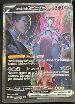 Pokemon Team Rocket’s Mewtwo ex 231/182 SIR Destined Rivals Near Mint - Image 1