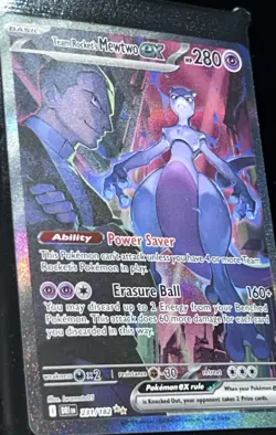 Pokemon Team Rocket’s Mewtwo ex 231/182 SIR Destined Rivals Near Mint - Image 3