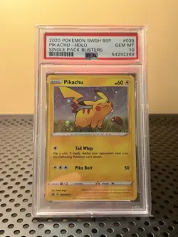 PSA 10 Pokemon Pikachu Holo- 2020 Black Star Promo - Image 1