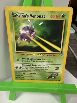 Pokemon Sabrina's Venonat 40 HP Basic Gym Heroes 96/132 Regular Common - Image 1