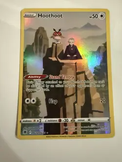 Pokemon Hoothoot 50 HP Ultra Rare TG12/TG30 Astral Radiance Trainer Gallery Holo - Image 1