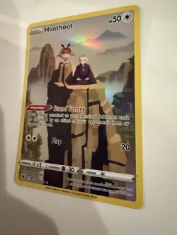 Pokemon Hoothoot 50 HP Ultra Rare TG12/TG30 Astral Radiance Trainer Gallery Holo - Image 3