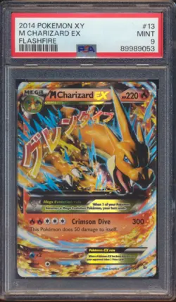2014 POKEMON XY FLASHFIRE M CHARIZARD EX #13 PSA 9! - Image 1