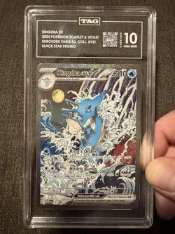 Free Shipping TAG 10 Kingdra EX 131 Scarlet & Violet Black Star Promo Pokemon - Image 3