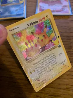 NM! Birthday Pikachu No.24 Celebrations 25th Anniversary Holo Pokemon Card! - Image 3