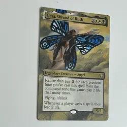 MTG Liesa, Shroud Of Dusk altered art hand painted Magic the Gathering Alter - Image 3