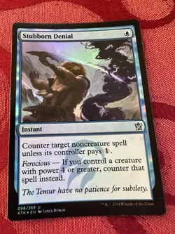 Magic: The Gathering Stubborn Denial 056/269 Khans of Tarkir Foil Holo - Image 1