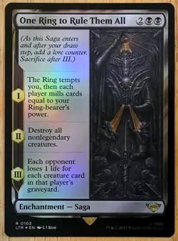 X 1 One Ring to Rule Them All Foil NM-M LTR 102 MTG Magic The Gathering - Image 1