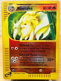 Expedition Base Set Ninetales 57/165 Rare Pokemon Reverse Holo LP - Image 1