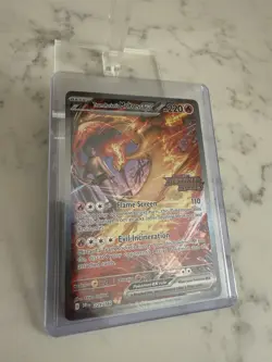 Team Rocket’s Moltres EX 229/182 SIR 2025 Pokemon Destined Rivals MINT Raw - Image 3
