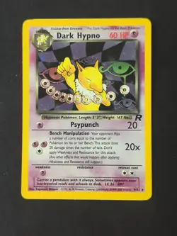 Pokemon Dark Hypno Holo Rare TCG Card 9/82 Team Rocket - Image 1