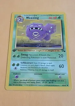 Weezing #45/62 Fossil 1st Edition Pokemon TCG - Image 1