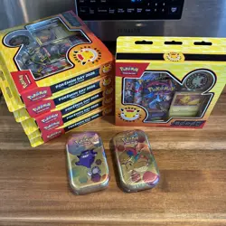 Pokemon 151 Mini Tin Gengar Dragonite x2 Pokemon Day 2026 Collection Lot x6 🔥🔥 - Image 1
