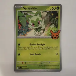 Pokemon Sprigatito (012/193) PALDEA Rare Stamped Grass Cat 2023 TCG Card - Image 1
