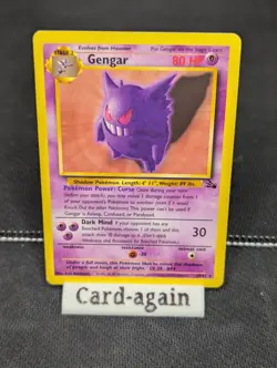 Pokemon TCG Gengar Fossil 20/62 Non-Holo Rare, LP Condition - Image 1