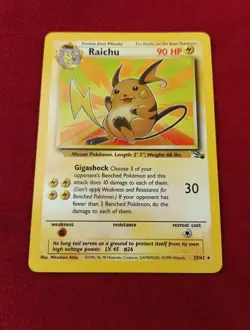 Raichu 29/62 Jungle Unlimited Non-Holo Rare Pokemon TCG 1999 LP+ - Image 1