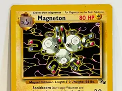 Vintage 1999 Pokemon TCG Fossil MAGNETON Non-Holo Rare 26/62 NM-LP Eng. Unltd. - Image 2
