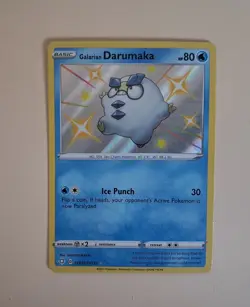 Pokemon TCG Galarian Darumaka SV023/SV122 Shining Fates Shiny Holo Rare NM/M - Image 1