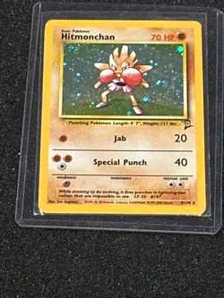 Hitmonchan - 8/130 - Pokemon Base Set 2 Holo Rare Card WOTC LP - Image 1