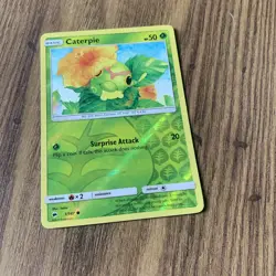 Caterpie 1/147 Reverse Holo Burning Shadows Pokemon Card TCG (NMINT) 2017 - Image 1
