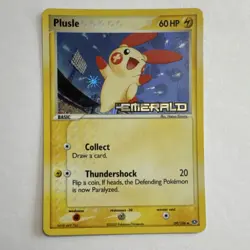 Pokemon Plusle 39/106 EX Emerald Basic 60 HP Regular 2005 Card - Image 1