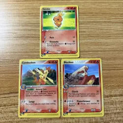 Pokemon TCG Torchic Combusken Blaziken Evolution Ruby & Sapphire Card Lot 2003 - Image 1