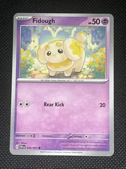 Fidough 038/091 Pokemon Sv: Paldean Fates Non Holo - Image 1