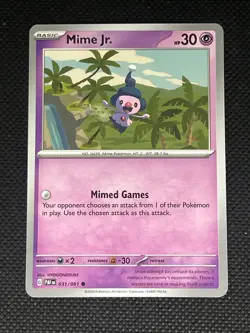 Mime Jr. 031/091 Pokemon Sv: Paldean Fates Regular - Image 1