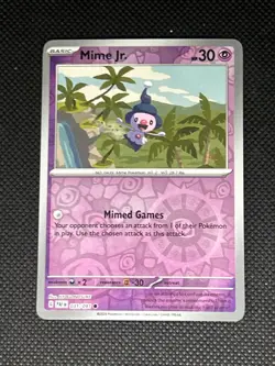 Mime Jr. 031/091 Pokemon Sv: Paldean Fates Reverse Holo - Image 1