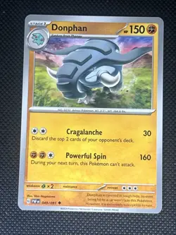 Donphan 049/091 Pokemon Sv: Paldean Fates Non Holo - Image 1