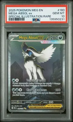 PSA 10 ABSOL ex 180/132 | Mega Evolutions Full Art Graded Pokemon Card - Image 1