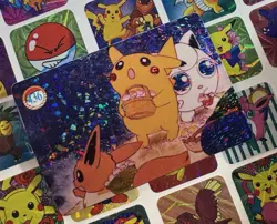 Pokemon Pikachu Vintage Pocket Monsters Vending HOLO Prism Sticker 1998 Bandai - Image 1