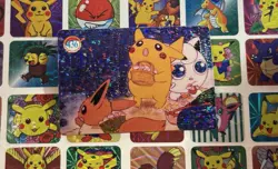 Pokemon Pikachu Vintage Pocket Monsters Vending HOLO Prism Sticker 1998 Bandai - Image 4