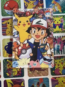 Pokemon Pikachu Vintage Pocket Monsters Vending HOLO Prism Sticker 1998 Bandai - Image 5