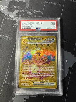 Pokemon TCG Scarlet & Violet Obsidian Flames Charizard EX Card 228/197 PSA 9 - Image 1