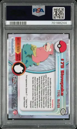 Slowpoke 2000 Topps Chrome Series 2 PSA 10 Pokemon #79 POP 36 - Image 2