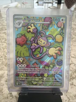 Pokemon TCG Ambipom 107/094 Me02: Phantasmal Flames Full Art Rare Holo NM - Image 1