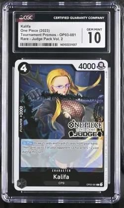 Kalifa One Piece 2023 Tournament Promo Judge Pack Vol. 2 #081 CGC 10 GEM MINT - Image 1