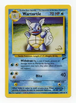 Pokemon TCG Wartortle W Stamped Warner Bros Promo Card NM- - Image 1