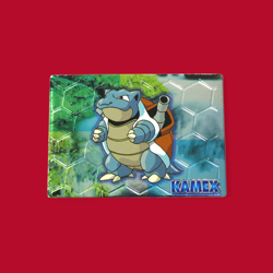 BLASTOISE (KAMEX)--JAPANESE MEIJI EMBOSSED PROMO FOIL POKEMON CARD - Image 1