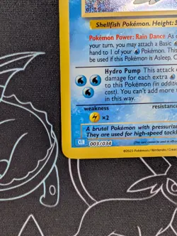 Blastoise 003/034 CLB Pokemon Trading Card Game Classic Collection NM - Image 5